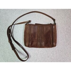Lucky Brand Brown Leather Hobo Bag Shoulder Purse Vintage